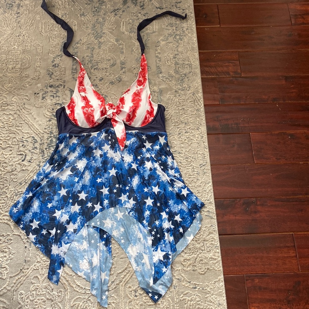 Red, White, and Blue swimsuit top